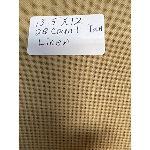 Tan Linen Fabric 13.5 X 12 28 Count Cross Stitch Fabric - Picture 2 of 2